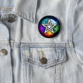Wicca-Pentagramm Button (Beispiel)