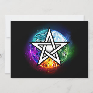 Wicca-Pentagramm Einladung