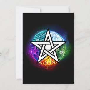 Wicca-Pentagramm Feiertagskarte