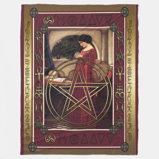 Wicca Pentagramm Fleece Blanket (Vorderseite)