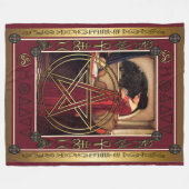 Wicca Pentagramm Fleece Blanket (Vorderseite (Horizontal))