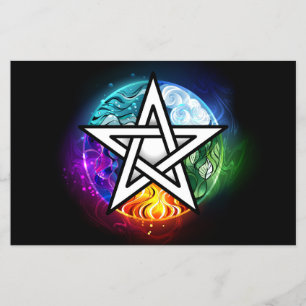 Wicca-Pentagramm Flyer