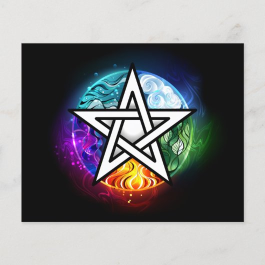 Wicca-Pentagramm Flyer (Vorne)