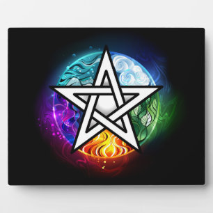 Wicca-Pentagramm Fotoplatte