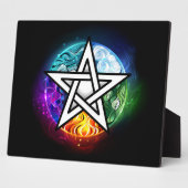Wicca-Pentagramm Fotoplatte (Seite)