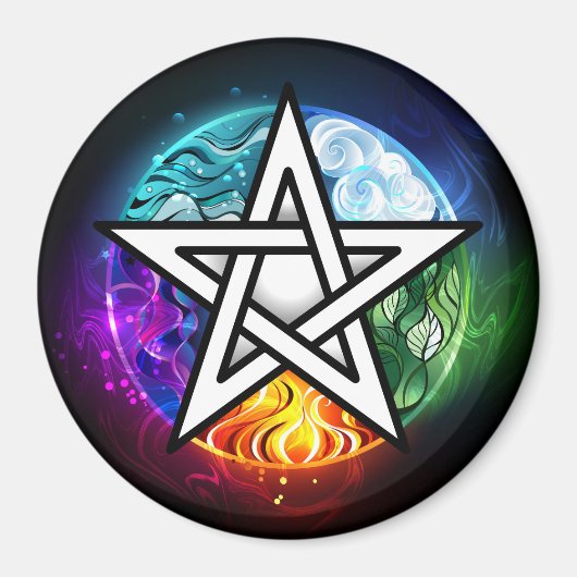 Wicca-Pentagramm Magnet (Vorne)