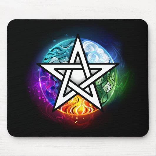 Wicca-Pentagramm Mousepad (Vorne)