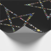 Wicca-Pentagramm-Packpapier Geschenkpapier (Ecke)