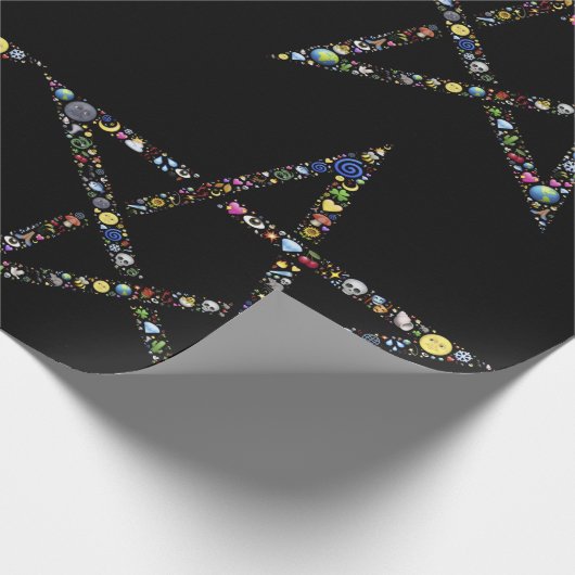 Wicca-Pentagramm-Packpapier Geschenkpapier (Ecke)
