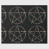 Wicca-Pentagramm-Packpapier Geschenkpapier (Flach)