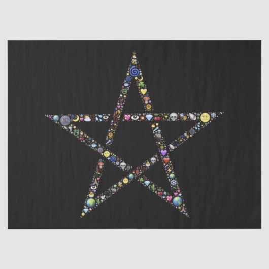 Wicca-Pentagramm-Papier Seidenpapier (Vorderseite)