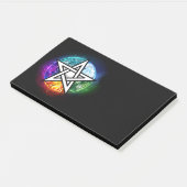 Wicca-Pentagramm Post-it Klebezettel (angewinkelt)