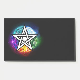 Wicca-Pentagramm Post-it Klebezettel