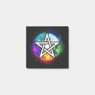 Wicca-Pentagramm Post-it Klebezettel