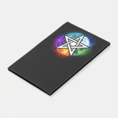 Wicca-Pentagramm Post-it Klebezettel (angewinkelt)