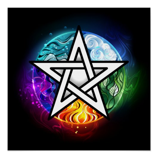 Wicca-Pentagramm Poster (Vorderseite)