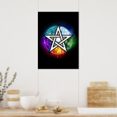 Wicca-Pentagramm Poster (Küche)