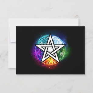 Wicca-Pentagramm RSVP Karte
