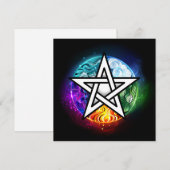 Wicca-Pentagramm Save The Date (Vorne/Hinten)