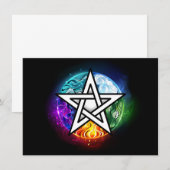 Wicca-Pentagramm Save The Date (Vorne/Hinten)