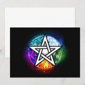 Wicca-Pentagramm Save The Date (Vorne/Hinten)