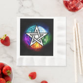 Wicca-Pentagramm Serviette (Beispiel)