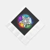 Wicca-Pentagramm Serviette (Ecke)