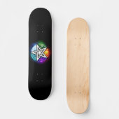 Wicca-Pentagramm Skateboard (Vorderseite)