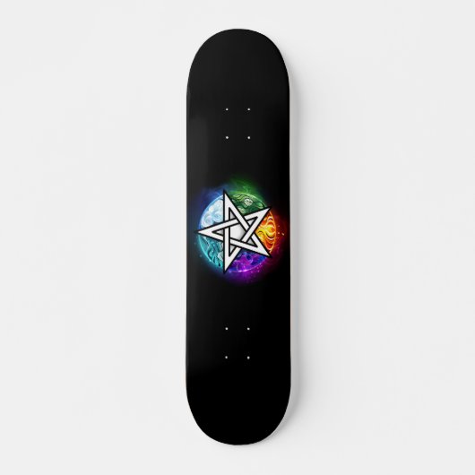 Wicca-Pentagramm Skateboard (Vorne)
