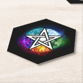 Wicca-Pentagramm Untersetzer (angewinkelt)