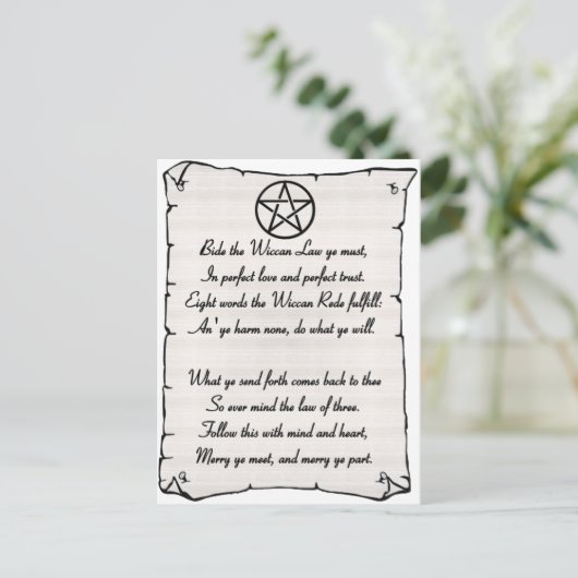 Wicca Reade Postkarte (Stehend Vorderseite)