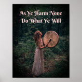 Wicca Rede Zitat Art Print Poster (Vorne)