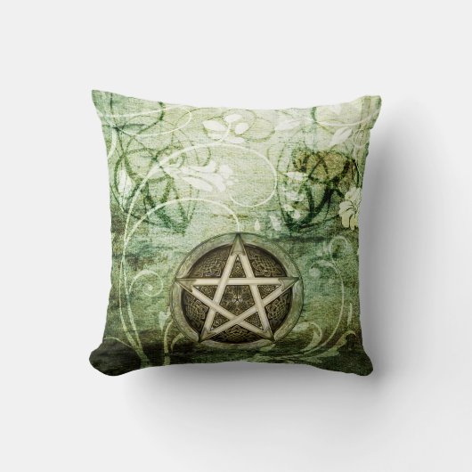 Wicca Rustica: WaldPentagramm Kissen (Vorderseite)