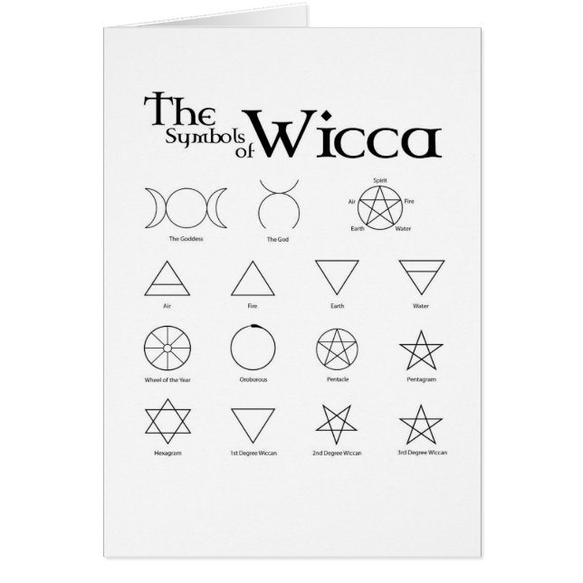 Wicca Symbol-Karte (Vorne)