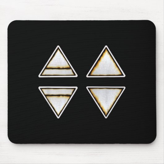 Wicca-Symbole 4 Elemente Erde Luft Feuer Wasser Mousepad (Vorne)