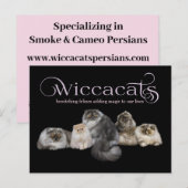 WiccaCats LARGE Visitenkarte Postkarte (Vorne/Hinten)