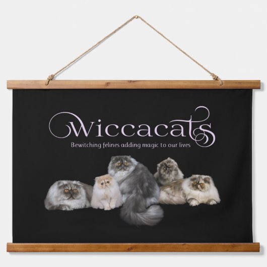 WiccaCats Tapestry Wandteppich Mit Holzrahmen (Vorne)