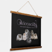 WiccaCats Tapestry Wandteppich Mit Holzrahmen (Gewinkelt)