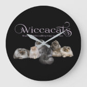 WiccaCats Wall Clock Große Wanduhr (Vorderseite)