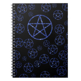 Wiccan Blue Pentagramm Journal 80 Lined Pages Notizblock