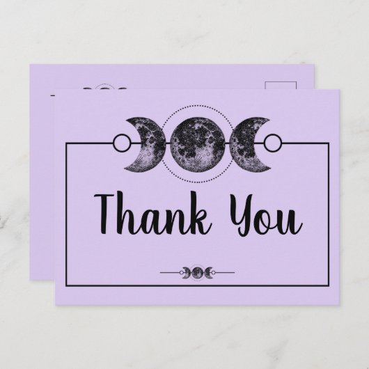 Wiccan danke Ihnen Card Moon Handfasting Wedding Postkarte (Vorne/Hinten)