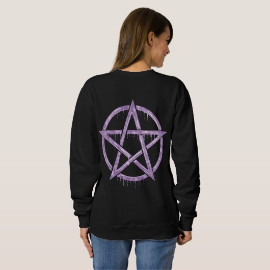 Wiccan Dragon 1 Grafik Sweatshirt (Schwarz voll)