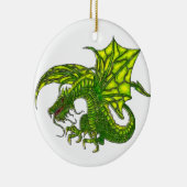 Wiccan Dragon 2 Keramik Ornament (Rechts)