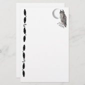 Wiccan Eule - Hecates Wächter Briefpapier (Vorne/Hinten)