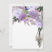 Wiccan Gewerkschaft Lila florales Brautparty Einladung (Rückseite)