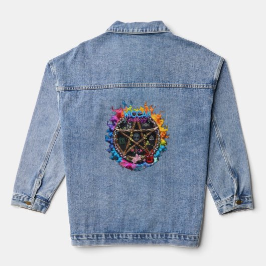 Wiccan Goddess Denim Jean Jacket Jeansjacke (Rückseite)
