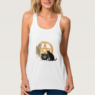 Wiccan heidnisches Katzen-T-Shirt Tank Top