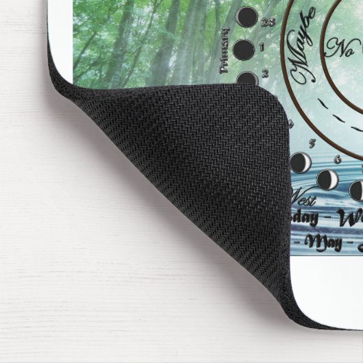Wiccan heidnisches Pendel-Diagramm Mousepad (Ecke)