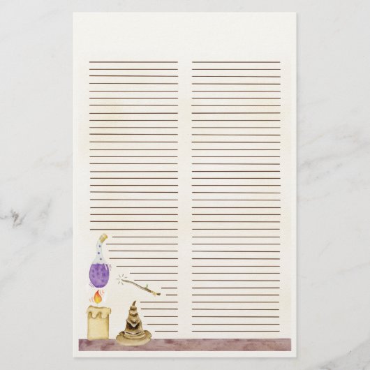 Wiccan Hexe Schreibschrift Zauberpapier - Magisch Briefpapier (Vorderseite)