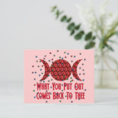 Wiccan Karma Postkarte (Stehend Vorderseite)